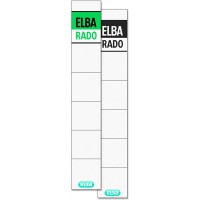 Etiquette Dos de classeur rado lux brillant, court/menu, blanc, 10 unites