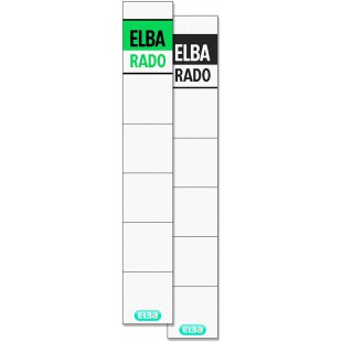 Etiquette Dos de classeur rado lux brillant, court/menu, blanc, 10 unites