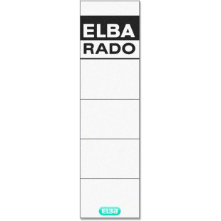 100420960 Spine Label Classeur en plastique Rado Dos de poche 8 cm Blanc