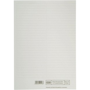 Lot de 10 : 100420914 etiquettes a encastrer en PVC pour dossiers suspendus Incolore Bande d'organisation, carton 160 g/m² Blanc