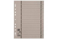 06456 Gr Reference Intercalaires perfore numerotees 1-10 double Motif en carton recycle Gris lot de 100