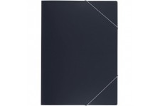 33490AZ chemises a elastiques en plastique PP 0,05 mm Anthracite Capacite env. 50 feuilles DIN A4 Chemise