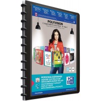 6143 Porte-documents a spirale Vario-zipp avec 20 pochettes A4 Noir 235 x 310 mm