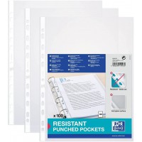 Pochettes perforees a€ grains - 0,09 mm A4, PP oben offen