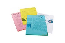 Premium Lot de 25 pochettes transparentes en PVC pour documents A4 (Transparent)