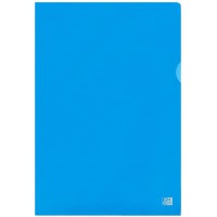 400012935 Active Folder Lot de 25 pochettes coins Format A4 Ouvert en haut et a  droite Matiere scriptible Premium - bleu (25 pi