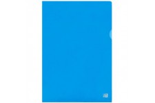 400012935 Active Folder Lot de 25 pochettes coins Format A4 Ouvert en haut et a  droite Matiere scriptible Premium - bleu (25 pi