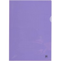 76442VI Lot de 25 pochettes plastifiees A4 150 my en PVC (Violet)