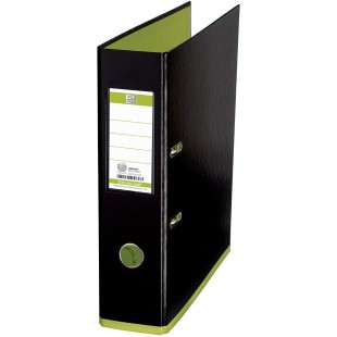 MyColour Classeur a  levier polypropylene Capacite 80mm A4 Noir et Lime Ref E104890914