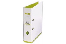 myColour classeur a  levier Polypropylene Capacite 80 mm A4 Blanc et citron vert Ref 100081032