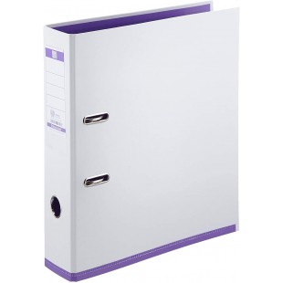 MyColour Classeur a  levier polypropylene Capacite 80mm A4 Blanc et Violet Ref E104890111,Lot de 1 piece