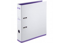 MyColour Classeur a  levier polypropylene Capacite 80mm A4 Blanc et Violet Ref E104890111,Lot de 1 piece