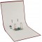 Lot de 10 : smart Pro - PP Carton classeur a anneaux - classeurs a anneaux (Rangement, Carton, vin rouge, A4, 8 cm, 285 mm)