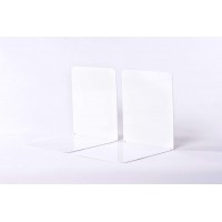 Serre - livres metalliques larges 14 x 12 x 14 cm blanc 1 paire 3506202