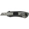 - Cutter Profi, 18 mm, avec 2 lames de rechange, poignee molle pour travaux de coupe difficiles