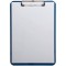Porte - bloc plastique avec pince metallique Format A 4 pratique: avec patte d'accrochage 2340537 bleu