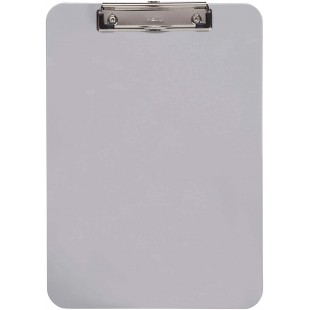 Porte - bloc plastique avec pince metallique Format A 4 pratique: avec patte d'accrochage 2340582 gris