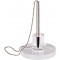 - Porte-stylos acrylique, avec chainette a  boule, transparent, avec stylo a  bille en metal haut