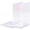 3513505 Lot de 2 Serre-Livres Transparent & Paire de Serre-Livres Haute Qualite Acrylique Moderne 10 x 8 x 10 cm Transparent