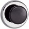 Aimant Puissant avec Bouton, Rond, Acier/Plastique, resistance 12 kg, 67 x 33 mm, Argent Clair/Noir