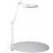 Lampe loupe LED viso en metal blanc avec pied a  pince, grossissement 1, grossissement 75x, 2120 lux, lumiere du jour [Classe en