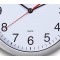 9052695 Quartz Wall Clock Cercle Argent, Blanc - Horloge Murale (AA, 1,5 V, Argent, Blanc, en Plastique)