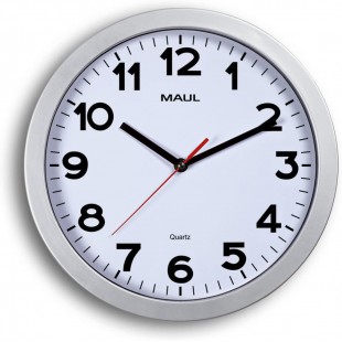 9053195 Quartz Wall Clock Jante Argent, Blanc Horloge Murale