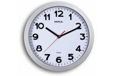 9053195 Quartz Wall Clock Jante Argent, Blanc Horloge Murale