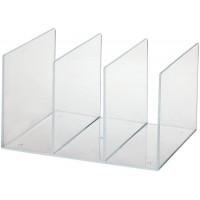 Range-catalogue en acrylique 3 compartiments Largeur 85 mm Transparent