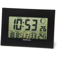 flow 9082890 Horloge Murale numerique avec Affichage de la temperature, de l'heure et de la Date, reveil, Calendrier, Fonction S