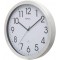 MOVE Horloge Murale Radio-pilotee analogique pour Salon, Chambre, Cuisine ou Bureau, en Aluminium brosse, Blanc, Ø 40 cm