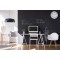 MOVE Horloge Murale Radio-pilotee analogique pour Salon, Chambre, Cuisine ou Bureau, en Aluminium brosse, Blanc, Ø 40 cm
