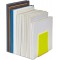 Lot de 2 Serre-Livres en Acrylique Jaune Fluo 10 x 10 x 13 cm