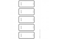Leitz etiquettes Imprimables PC Auto-Adhesives pour Classeurs Leitz Active, 46 x 111 mm, Papier, 16920085, Lot de 50 etiquettes