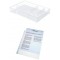 Lot de 6 : Leitz Organiseur pour Blocs de Classement Plus et WOW, 4 Compartiments, Transparent + Esselte, Pochettes Plastique Pe