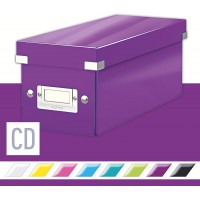 Leitz Wow Click & Store 60410062 Boite de Rangement pour CD Violet