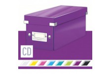Leitz Wow Click & Store 60410062 Boite de Rangement pour CD Violet