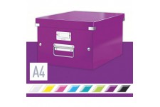 Leitz Wow Click & Store 60440062 Boite de Rangement A4 Taille Moyenne Violet