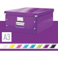 Leitz Wow Click & Store 60450062 Grande Boite de Rangement A3 Violet