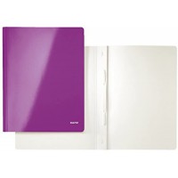 Lot de 10 : LEITZ Wow A4Clear View Rapport Classeur carte Violet Metallic