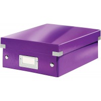 Leitz Wow Click & Store 60570062 Petite Boite de Rangement Systeme de Compartiment A5 Violet