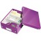 Leitz Wow Click & Store 60570062 Petite Boite de Rangement Systeme de Compartiment A5 Violet