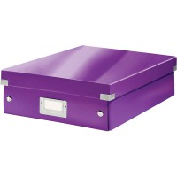 Leitz Wow Click & Store 60580062 Boite de Rangement Systeme de Compartiment A4 Violet