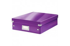 Leitz Wow Click & Store 60580062 Boite de Rangement Systeme de Compartiment A4 Violet