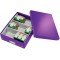 Leitz Wow Click & Store 60580062 Boite de Rangement Systeme de Compartiment A4 Violet