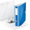 Leitz Classeur a  Levier A4 Active, Dos Arrondi 82mm, Fixation elastique, Polyfoam Leger, WOW, Bleu, 11060036