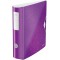 Leitz Classeur a Levier A4 Active, Dos Arrondi 82mm, Fixation elastique, Polyfoam Leger, WOW, Violet, 11060062