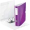 Leitz Classeur a Levier A4 Active, Dos Arrondi 82mm, Fixation elastique, Polyfoam Leger, WOW, Violet, 11060062