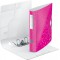Leitz Classeur a  Levier A4 Active, Rose, Dos Arrondi 65mm, Fixation elastique, Polyfoam Leger, WOW, 11070023
