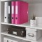 Leitz Classeur a  Levier A4 Active, Rose, Dos Arrondi 65mm, Fixation elastique, Polyfoam Leger, WOW, 11070023